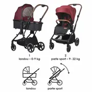 Sistem modular 3in1 coccolle saliara cabernet + scoica coccolle knox anthracite smb322065221324080364