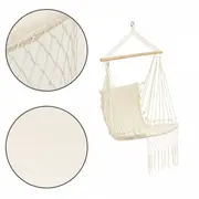 Leagan suspendat pentru interior/exterior, cu spatar, cuib de barza, 120 kg, gw-923, alb edeedigw-923white