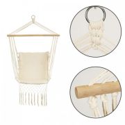 Leagan suspendat pentru interior/exterior, cu spatar, cuib de barza, 120 kg, gw-923, alb edeedigw-923white