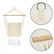 Leagan suspendat pentru interior/exterior, cu spatar, cuib de barza, 120 kg, gw-923, alb edeedigw-923white