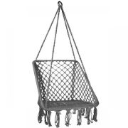 Leagan suspendat pentru interior/exterior, cu spatar, cuib de barza, gri, gw911 edeedigw-911grey