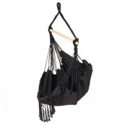 Leagan suspendat pentru interior/exterior, cu spatar si 2 perne, cuib de barza, negru, gw-918 edeedigw-918black