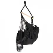Leagan suspendat pentru interior/exterior, cu spatar si 2 perne, cuib de barza, negru, gw-918 edeedigw-918black