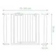 Poarta siguranta 75-105 cm nukido 718000 - alb edeedi718000