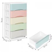 Raft pe roti cu 5 compartimente pentru depozitarea jucariilor modernhome - multicolor edeedipjjcbs0024-05c