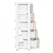 Raft pe roti cu 5 compartimente pentru depozitarea jucariilor modernhome - multicolor edeedipjjcbs0024-05c