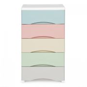 Raft pe roti cu 5 compartimente pentru depozitarea jucariilor modernhome - multicolor edeedipjjcbs0024-05c