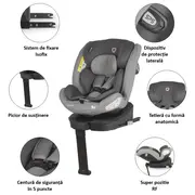 Scaun auto isize 40-150 cm coccolle sidra moonlit grey smb324087171