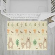 Covoras de joaca, Bocioland, Little Bear, Pliabil, Protectie impotriva loviturilor, Dimensiune mare, 200 x 150 cm, Cu Imprimeu pe ambele parti, Potrivit pentru utlizare atat in interior, cat si in exterior BYNBL124