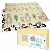 Covoras de joaca, Bocioland, Little Bear, Pliabil, Protectie impotriva loviturilor, Dimensiune mare, 200 x 150 cm, Cu Imprimeu pe ambele parti, Potrivit pentru utlizare atat in interior, cat si in exterior BYNBL124