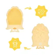 Badabulle - perie de masaj din silicon pentru scalpul bebelusului bbbb032007