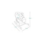 Balansoar, Lionelo, Dalia, 4 in 1, Inaltime reglabila in 2 pozitii, Cu husa detasabila, Cu bara de jucarii, Pana la 9 kg, Bej BYNLO-DALIA_ROCKER_BEIGE_SAND