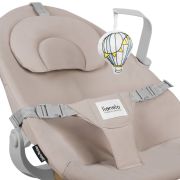 Balansoar, Lionelo, Dalia, 4 in 1, Inaltime reglabila in 2 pozitii, Cu husa detasabila, Cu bara de jucarii, Pana la 9 kg, Bej BYNLO-DALIA_ROCKER_BEIGE_SAND