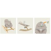 Balansoar, Lionelo, Dalia, 4 in 1, Inaltime reglabila in 2 pozitii, Cu husa detasabila, Cu bara de jucarii, Pana la 9 kg, Bej BYNLO-DALIA_ROCKER_BEIGE_SAND
