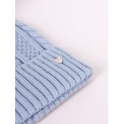 Căciulă de iarnă pentru copii, model împletit, albastră czz-0462g