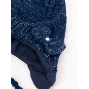 Căciulă de iarnă pentru copii yo club, bleumarin, legată czz-0378g