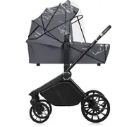 Carucior 2 in 1, Lionelo, Mika Plus, Cadru din aluminiu, Cu landou intarit si salteluta moale, Reversibil, Cu sistem de ventilatie 3D, Cu accesorii, Pana la 22 kg, Conform cu EN1888-1 EN1888-2, EN1466, Gri BYNLO-MIKA_PLUS_2IN1_GREY_STONE