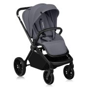 Carucior 2 in 1, Lionelo, Mika Plus, Cadru din aluminiu, Cu landou intarit si salteluta moale, Reversibil, Cu sistem de ventilatie 3D, Cu accesorii, Pana la 22 kg, Conform cu EN1888-1 EN1888-2, EN1466, Gri BYNLO-MIKA_PLUS_2IN1_GREY_STONE