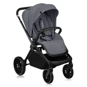 Carucior 2 in 1, Lionelo, Mika Plus, Cadru din aluminiu, Cu landou intarit si salteluta moale, Reversibil, Cu sistem de ventilatie 3D, Cu accesorii, Pana la 22 kg, Conform cu EN1888-1 EN1888-2, EN1466, Gri BYNLO-MIKA_PLUS_2IN1_GREY_STONE