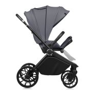 Carucior 2 in 1, Lionelo, Mika Plus, Cadru din aluminiu, Cu landou intarit si salteluta moale, Reversibil, Cu sistem de ventilatie 3D, Cu accesorii, Pana la 22 kg, Conform cu EN1888-1 EN1888-2, EN1466, Gri BYNLO-MIKA_PLUS_2IN1_GREY_STONE