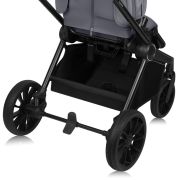 Carucior 2 in 1, Lionelo, Mika Plus, Cadru din aluminiu, Cu landou intarit si salteluta moale, Reversibil, Cu sistem de ventilatie 3D, Cu accesorii, Pana la 22 kg, Conform cu EN1888-1 EN1888-2, EN1466, Gri BYNLO-MIKA_PLUS_2IN1_GREY_STONE