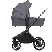 Carucior 2 in 1, Lionelo, Mika Plus, Cadru din aluminiu, Cu landou intarit si salteluta moale, Reversibil, Cu sistem de ventilatie 3D, Cu accesorii, Pana la 22 kg, Conform cu EN1888-1 EN1888-2, EN1466, Gri BYNLO-MIKA_PLUS_2IN1_GREY_STONE