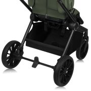 Carucior 2 in 1, Lionelo, Mika Plus, Cadru din aluminiu, Cu landou intarit si salteluta moale, Reversibil, Cu sistem de ventilatie 3D, Cu accesorii, Pana la 22 kg, Conform cu EN1888-1 EN1888-2, EN1466, Verde BYNLO-MIKA_PLUS_2IN1_GREEN_OLIVE