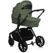 Carucior 2 in 1, Lionelo, Mika Plus, Cadru din aluminiu, Cu landou intarit si salteluta moale, Reversibil, Cu sistem de ventilatie 3D, Cu accesorii, Pana la 22 kg, Conform cu EN1888-1 EN1888-2, EN1466, Verde BYNLO-MIKA_PLUS_2IN1_GREEN_OLIVE