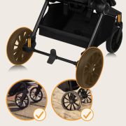 Carucior 2 in 1, Lionelo, Mika Plus, Cadru din aluminiu, Cu landou intarit si salteluta moale, Reversibil, Cu sistem de ventilatie 3D, Cu accesorii, Pana la 22 kg, Conform cu EN1888-1 EN1888-2, EN1466, Verde BYNLO-MIKA_PLUS_2IN1_GREEN_OLIVE