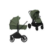 Carucior 2 in 1, Lionelo, Mika Plus, Cadru din aluminiu, Cu landou intarit si salteluta moale, Reversibil, Cu sistem de ventilatie 3D, Cu accesorii, Pana la 22 kg, Conform cu EN1888-1 EN1888-2, EN1466, Verde BYNLO-MIKA_PLUS_2IN1_GREEN_OLIVE