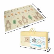 Covoras de joaca, Bocioland, Little Bear, Pliabil, Protectie impotriva loviturilor, Dimensiune mare, 200 x 150 cm, Cu Imprimeu pe ambele parti, Potrivit pentru utlizare atat in interior, cat si in exterior BYNBL124