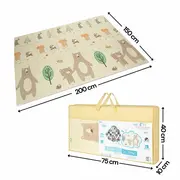 Covoras de joaca, Bocioland, Little Bear, Pliabil, Protectie impotriva loviturilor, Dimensiune mare, 200 x 150 cm, Cu Imprimeu pe ambele parti, Potrivit pentru utlizare atat in interior, cat si in exterior BYNBL124