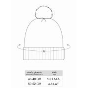Fes de iarnă cu pompon și logo, alb czz-0499g