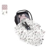 Paturica Universala Pentru Scoica Auto Bumbac   Catifea ,   Natura Sepia Rose Pjb5400