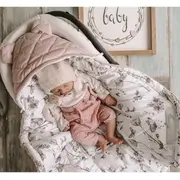 Paturica Universala Pentru Scoica Auto Bumbac   Catifea ,   Natura Sepia Rose Pjb5400