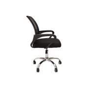 Scaun birou egonomic ab002, mesh, inaltime reglabila, baza cromata, suport lombar, 90 kg, negru drm10367