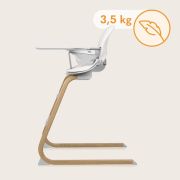 Scaun de masa, Lionelo, Dalia, 2 in 1, Transformabil, Cu 2 suporturi pentru picioare, Cu tavita detasabila, Sustine 60 kg, 6 luni+, Conform cu EN14988, Gri BYNLO-DALIA_GREY_STONE_NATURAL