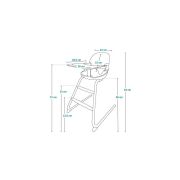 Scaun de masa, Lionelo, Dalia, 2 in 1, Transformabil, Cu 2 suporturi pentru picioare, Cu tavita detasabila, Sustine 60 kg, 6 luni+, Conform cu EN14988, Gri BYNLO-DALIA_GREY_STONE_NATURAL