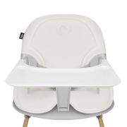 Scaun de masa, Lionelo, Dalia, 2 in 1, Transformabil, Cu 2 suporturi pentru picioare, Cu tavita detasabila, Sustine 60 kg, 6 luni+, Conform cu EN14988, Gri BYNLO-DALIA_GREY_STONE_NATURAL