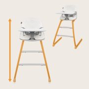 Scaun de masa, Lionelo, Dalia, 2 in 1, Transformabil, Cu 2 suporturi pentru picioare, Cu tavita detasabila, Sustine 60 kg, 6 luni+, Conform cu EN14988, Gri BYNLO-DALIA_GREY_STONE_NATURAL