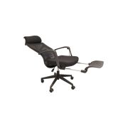 Scaun ergonomic cu suport picioare ab097, mesh, suport lombar, spatar rabatabil, 120 kg, negru drm10369