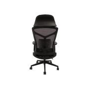 Scaun ergonomic cu suport picioare ab097, mesh, suport lombar, spatar rabatabil, 120 kg, negru drm10369