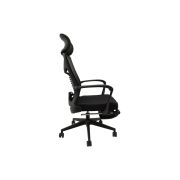 Scaun ergonomic cu suport picioare ab097, mesh, suport lombar, spatar rabatabil, 120 kg, negru drm10369