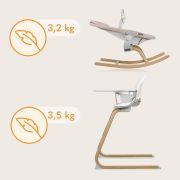 Set balansoar si scaun de masa, Lionelo, Dalia, Scaun cu 2 suporturi pentru picioare, Cu tavita, Balansoar 4 in 1 cu inaltime reglabia si bara cu jucarii, Conform cu EN14988, EN1888-1 EN1888-2, EN1466, Gri BYNLO-DALIA_SET_GREY_STONE_NATURAL