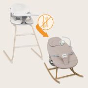 Set balansoar si scaun de masa, Lionelo, Dalia, Scaun cu 2 suporturi pentru picioare, Cu tavita, Balansoar 4 in 1 cu inaltime reglabia si bara cu jucarii, Conform cu EN14988, EN1888-1 EN1888-2, EN1466, Gri BYNLO-DALIA_SET_GREY_STONE_NATURAL
