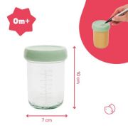 Badabulle - set 2 boluri din sticla badabowls pentru pastrarea hranei bebelusului bbbb004307