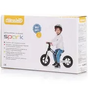 Bicicleta fara pedale chipolino spark black white hubdiksk02401bw