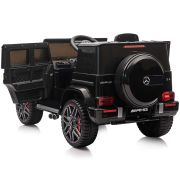 Masinuta electrica chipolino suv mercedes g63 amg cu scaun din piele si roti eva black hubeljg63mb23b