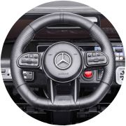 Masinuta electrica chipolino suv mercedes g63 amg cu scaun din piele si roti eva black hubeljg63mb23b
