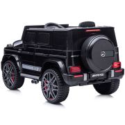 Masinuta electrica chipolino suv mercedes g63 amg cu scaun din piele si roti eva black hubeljg63mb23b
